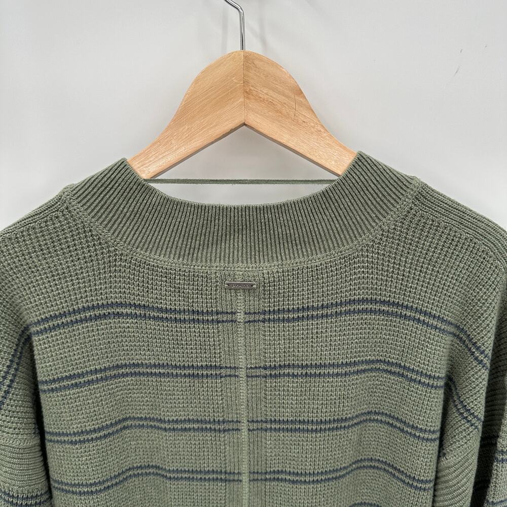 PRANA NWT Milani Henley Long Sleeve Sweater Dress in Kale Green Stripe // M - Picture 10 of 11